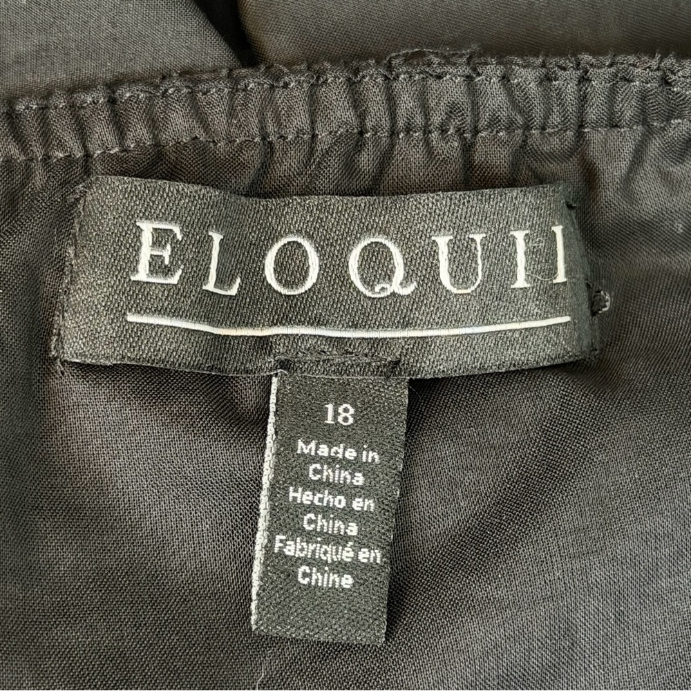 Eloquii Black Puff Sleeve Tiered Maxi Dress - Picture 11 of 12